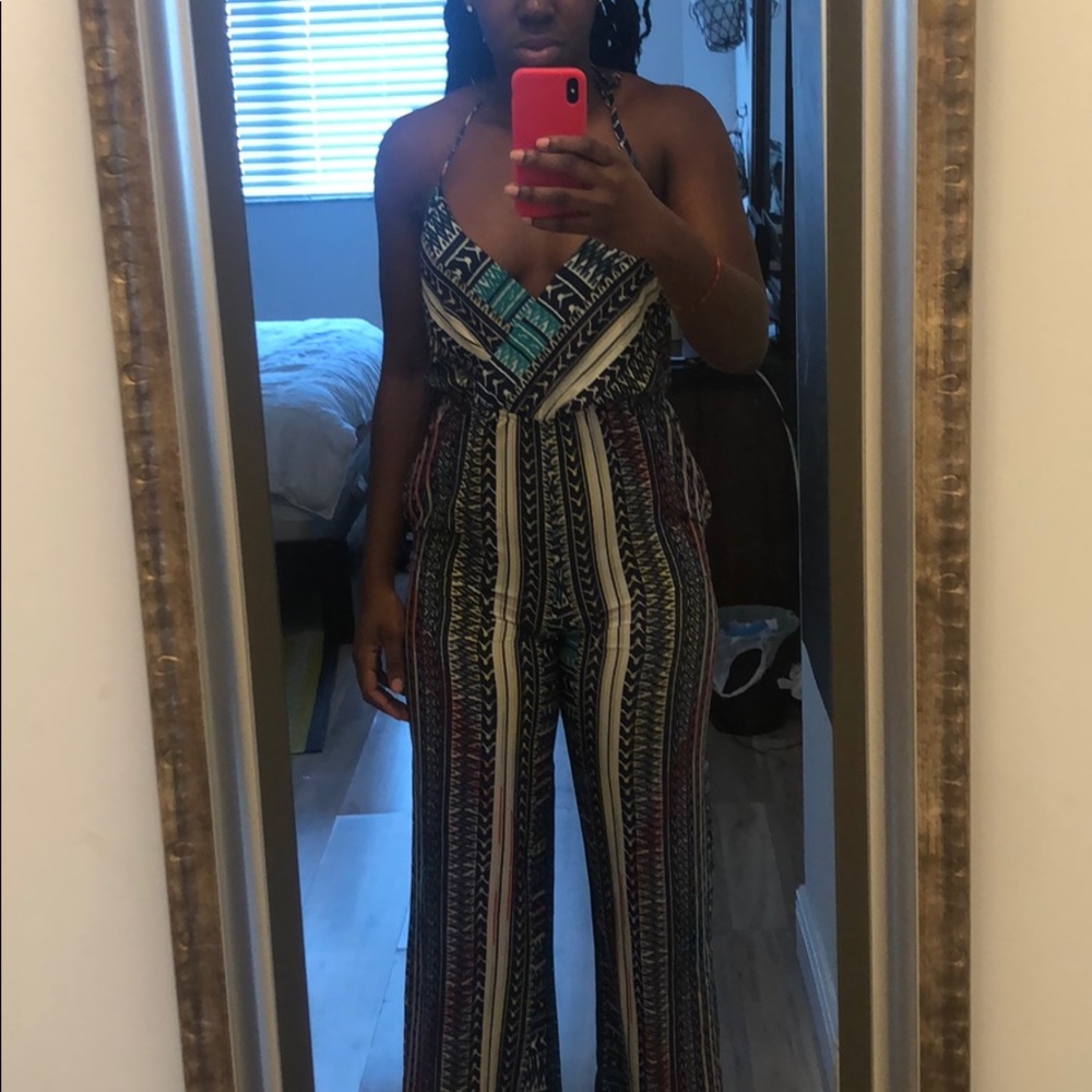 Strappy  Multicolor Jumpsuit